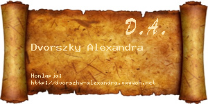 Dvorszky Alexandra névjegykártya